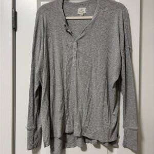 Offline by Aerie Gray Ribbed Top